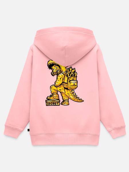 Graffiti Kostüm Kind - Kinder Premium Organic Zip Hoodie - Rosa