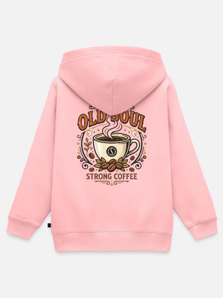Old Soul Coffee - Kinder Premium Organic Zip Hoodie - Rosa