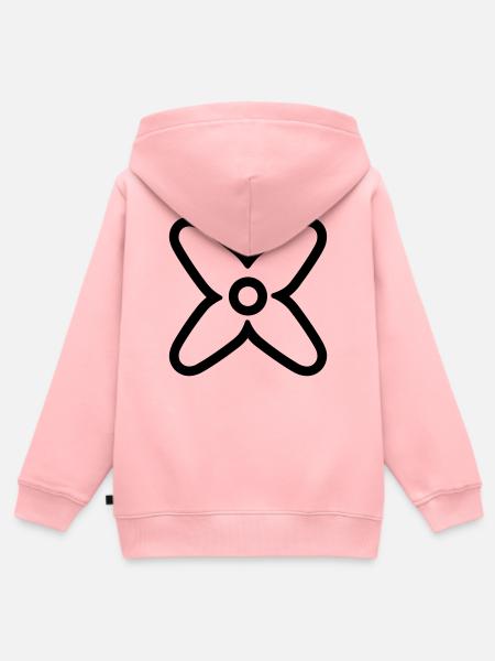 Propeller - Kinder Premium Organic Zip Hoodie - Rosa