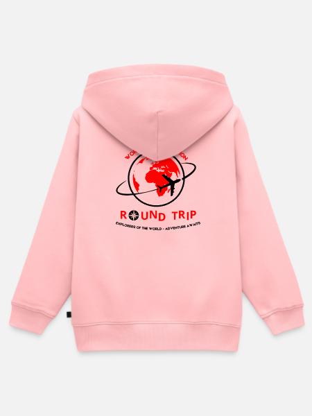 Hin- und Rückfahrt – Weltweite Expeditionsreise - Kinder Premium Organic Zip Hoodie - Rosa