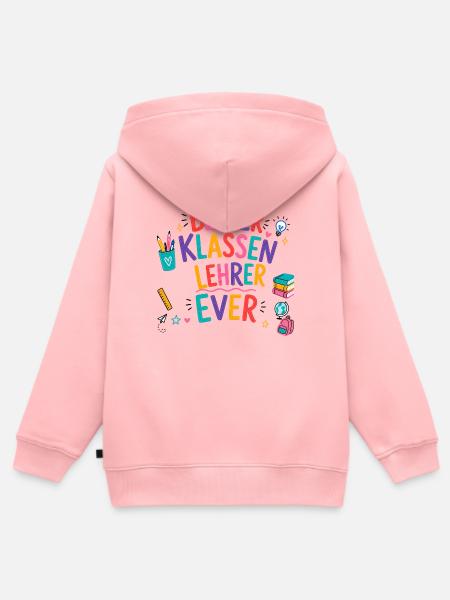 Bester Klassenlehrer Ever! - Kinder Premium Organic Zip Hoodie - Rosa