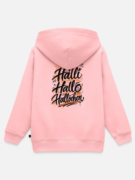 Hallöchen lustiger Spruch - Kinder Premium Organic Zip Hoodie - Rosa