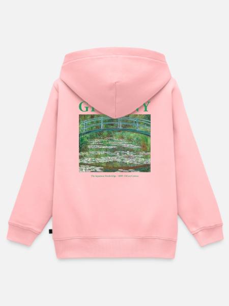 Seerosen Impressionismus Kunst Giverny - Kinder Premium Organic Zip Hoodie - Rosa