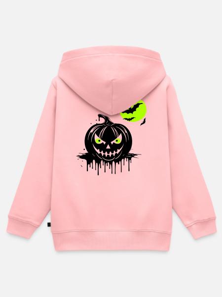 Happy Halloween - Kinder Premium Organic Zip Hoodie - Rosa