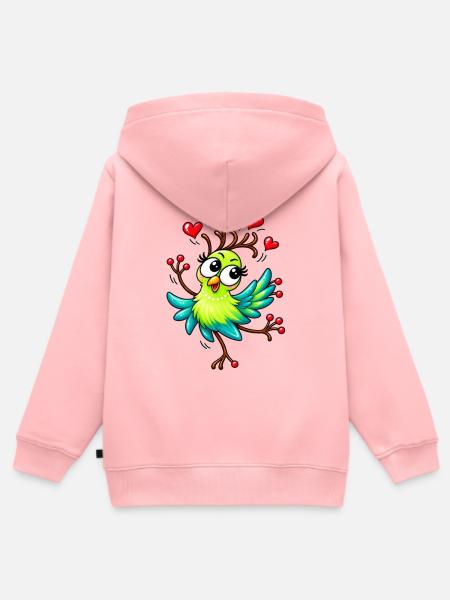 Olga die Liebesflatterin - Kinder Premium Organic Zip Hoodie - Rosa
