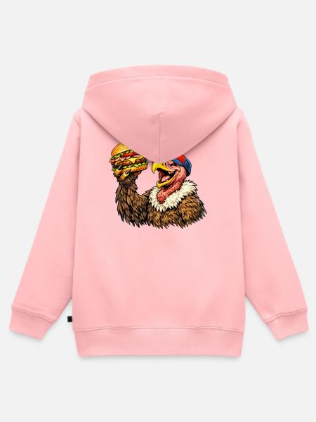Geier lachend - Kinder Premium Organic Zip Hoodie - Rosa