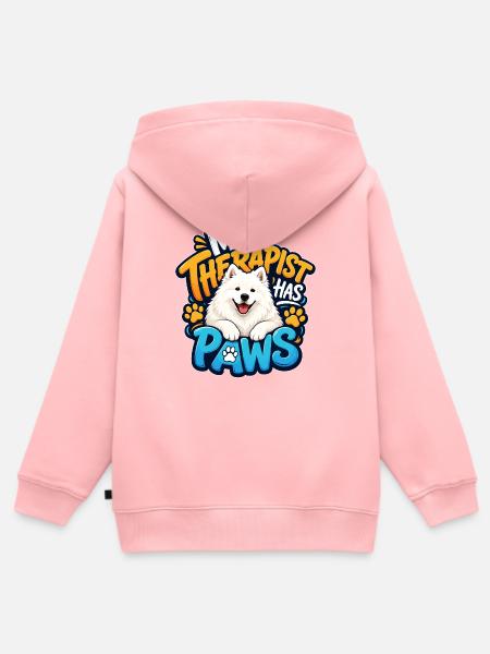 Samojeden - Kinder Premium Organic Zip Hoodie - Rosa