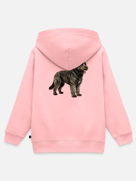 Bouvier des Flanders - Kinder Premium Organic Zip Hoodie - Rosa