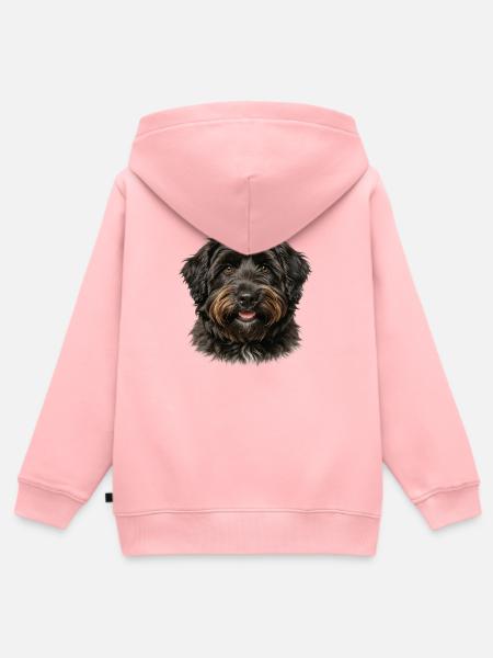 Bouvier des Flanders - Kinder Premium Organic Zip Hoodie - Rosa
