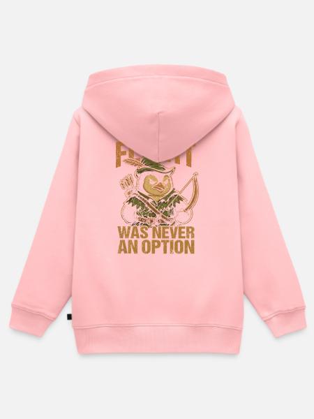 Flucht war nie eine Option - Kinder Premium Organic Zip Hoodie - Rosa