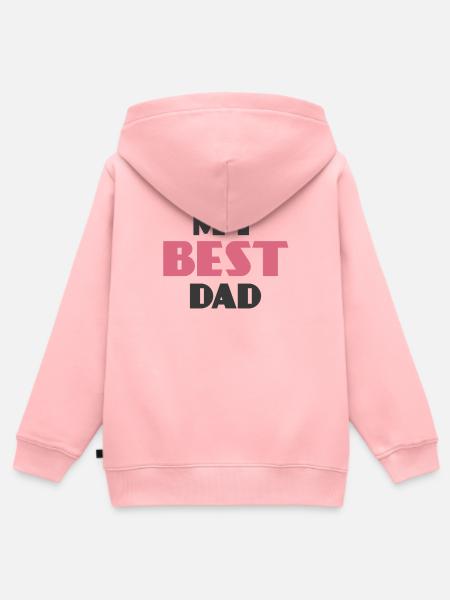 Mein bester Vater Bold Pink - Kinder Premium Organic Zip Hoodie - Rosa