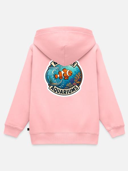 Clownfisch – Keine Aquarien mehr - Kinder Premium Organic Zip Hoodie - Rosa