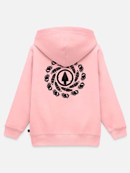 Indianer Ureinwohner Traumfänger Western - Kinder Premium Organic Zip Hoodie - Rosa