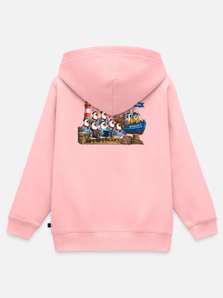 Seemöwen Chor - Kinder Premium Organic Zip Hoodie - Rosa