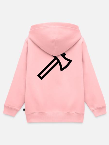 Axt - Kinder Premium Organic Zip Hoodie - Rosa