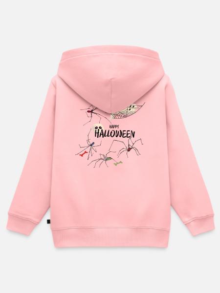 Happy Halloween - Kinder Premium Organic Zip Hoodie - Rosa