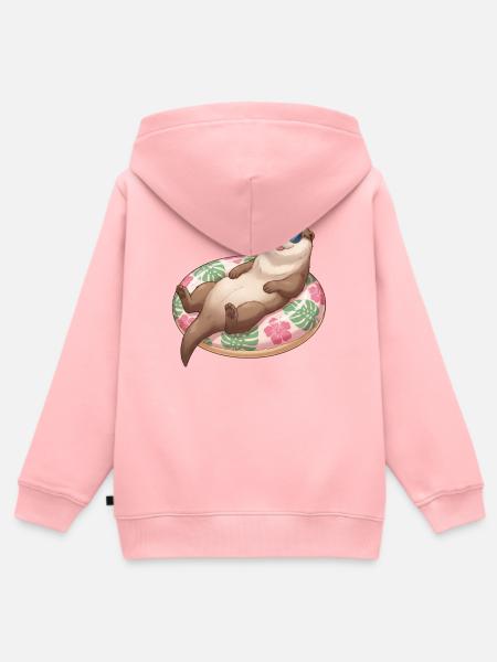 Otter - Kinder Premium Organic Zip Hoodie - Rosa