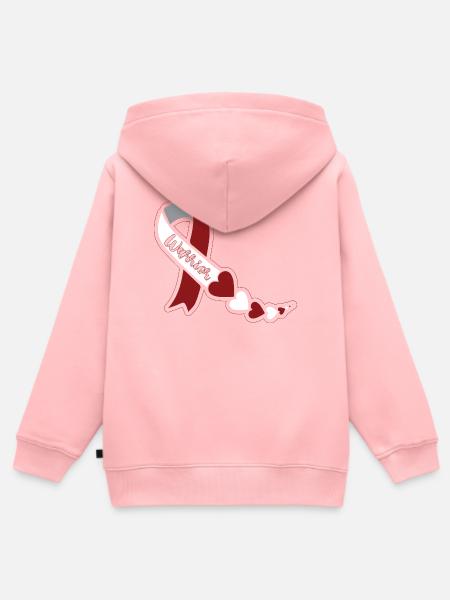 Kehlkopfkrebs - Kinder Premium Organic Zip Hoodie - Rosa