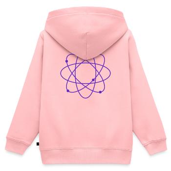Atom - Kinder Premium Organic Zip Hoodie - Rosa - Hinten - AI Model Kid Female (0cm)