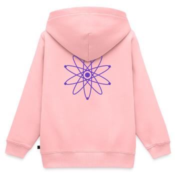 Atom - Kinder Premium Organic Zip Hoodie - Rosa - Hinten - AI Model Kid Female (0cm)
