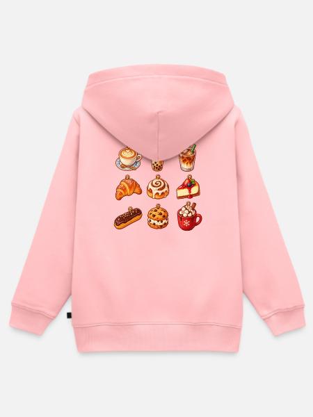 Köstliche Backwaren Charm Anhänger - Kinder Premium Organic Zip Hoodie - Rosa