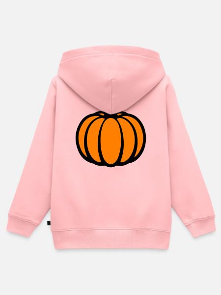 Kürbis - Kinder Premium Organic Zip Hoodie - Rosa