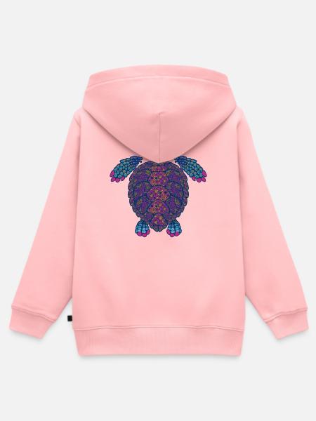 Alebrije-Schildkröte - Kinder Premium Organic Zip Hoodie - Rosa