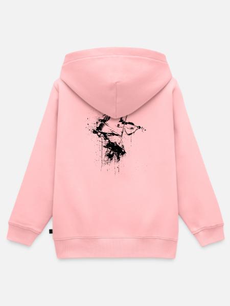 Geigerin Grafik - Kinder Premium Organic Zip Hoodie - Rosa
