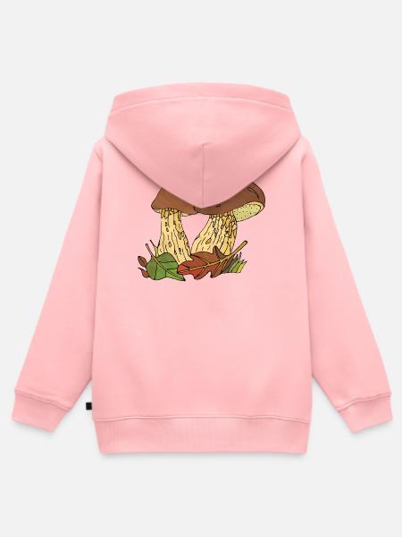 Pilze - Kinder Premium Organic Zip Hoodie - Rosa