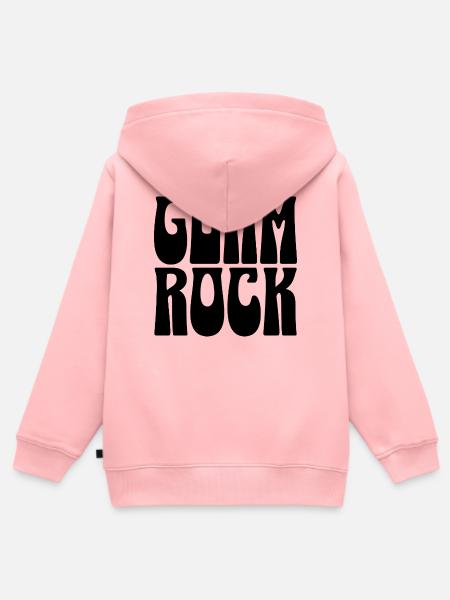 Glam Rock Bold-Logo - Kinder Premium Organic Zip Hoodie - Rosa