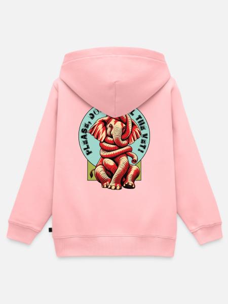 Verknoteter Elefant - Kinder Premium Organic Zip Hoodie - Rosa