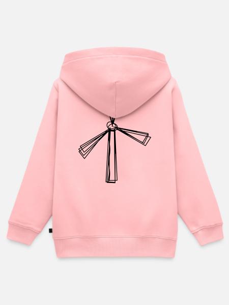Windrad handgezeichnet - Kinder Premium Organic Zip Hoodie - Rosa