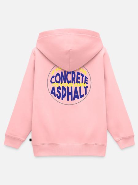Beton Betonfertiger Betonmischer - Kinder Premium Organic Zip Hoodie - Rosa