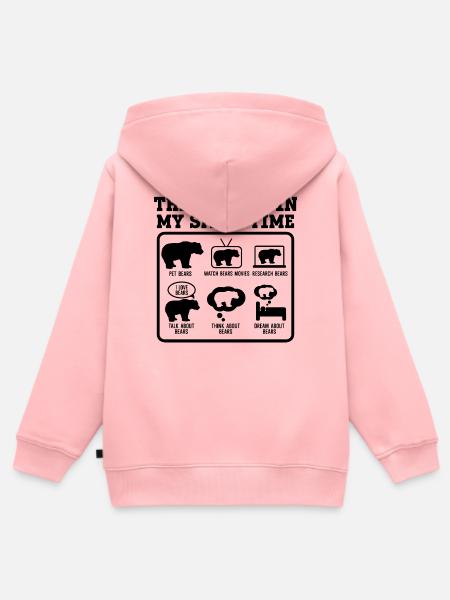 Bären Begeisterung Humor - Kinder Premium Organic Zip Hoodie - Rosa