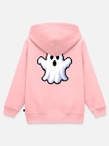 ghost - Kinder Premium Organic Zip Hoodie - Rosa