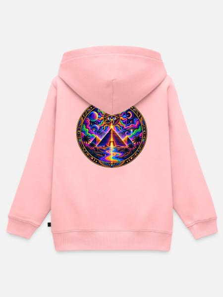 Pyramide - Kinder Premium Organic Zip Hoodie - Rosa