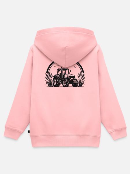 Traktor / Traktor / Traktor - Kinder Premium Organic Zip Hoodie - Rosa