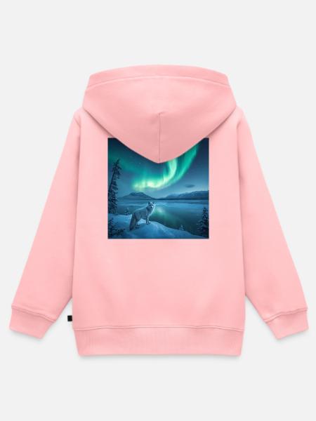 Polarfuchs — Nordlichter - Kinder Premium Organic Zip Hoodie - Rosa