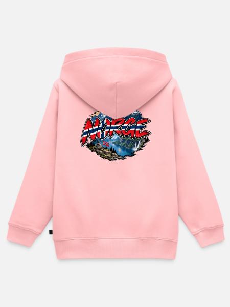 Norwegen - Kinder Premium Organic Zip Hoodie - Rosa