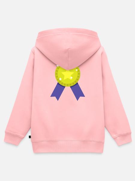 Medaille - Kinder Premium Organic Zip Hoodie - Rosa