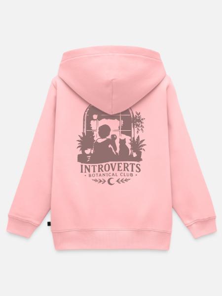 Introverts Botanischer Club - Kinder Premium Organic Zip Hoodie - Rosa
