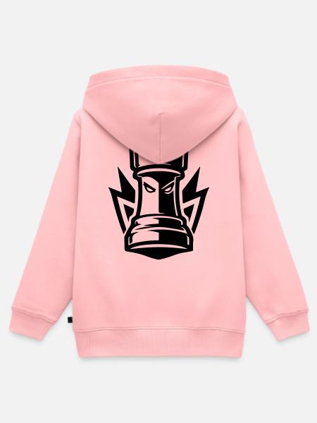 schach turm - Kinder Premium Organic Zip Hoodie - Rosa