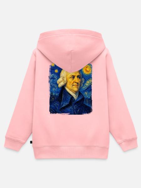 Adam Smith Sternennächte - Kinder Premium Organic Zip Hoodie - Rosa
