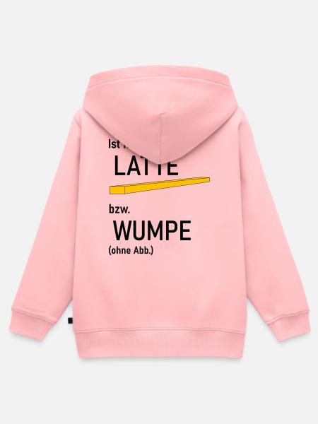 Ist mir Latte bzw Wumpe - Kinder Premium Organic Zip Hoodie - Rosa