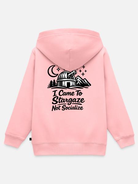 Sterngucker Introvertiert Astronomie - Kinder Premium Organic Zip Hoodie - Rosa
