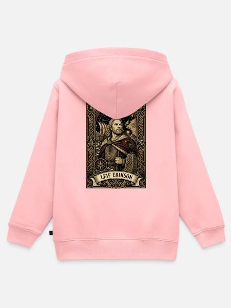 Leif Erikson Tarot - Kinder Premium Organic Zip Hoodie - Rosa