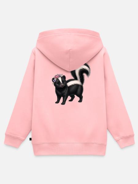 Stinktier - Kinder Premium Organic Zip Hoodie - Rosa