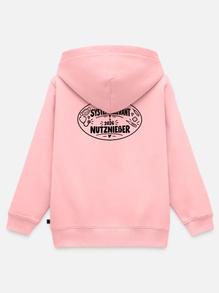 Systemrelevant vs. Nutznießer - Kinder Premium Organic Zip Hoodie - Rosa