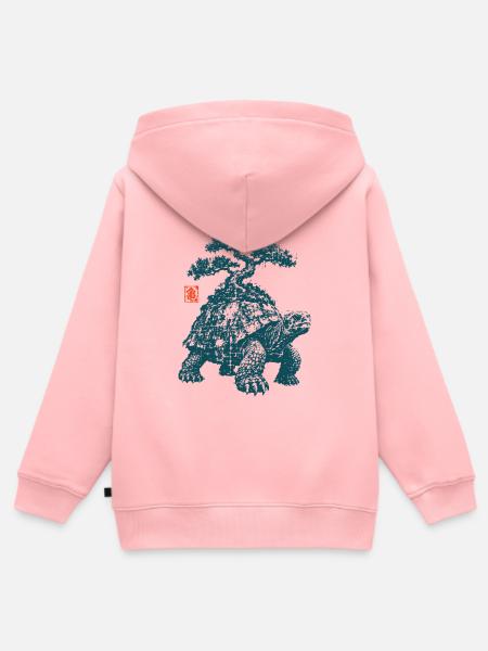 Bonsai Schildkröte - Kinder Premium Organic Zip Hoodie - Rosa