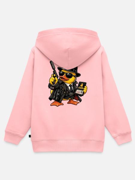 00-QUAK – Der Spion - Kinder Premium Organic Zip Hoodie - Rosa